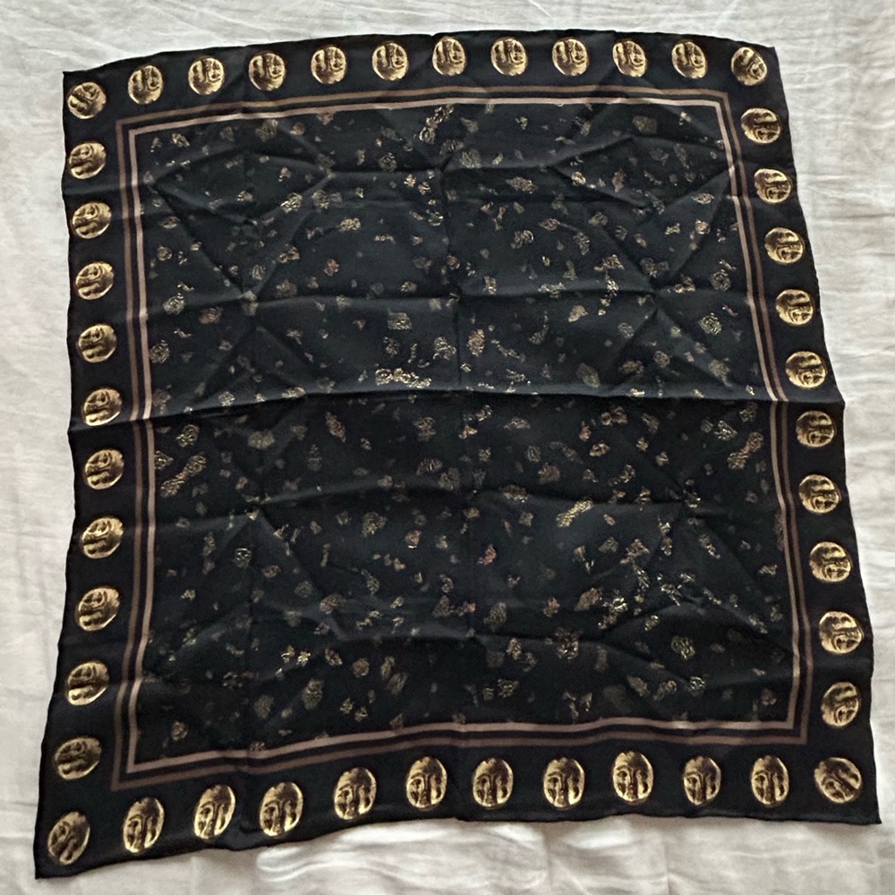 Soi Paris Olivia Moon face silk bandana scarf Cleopatra’s Bling